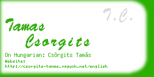 tamas csorgits business card